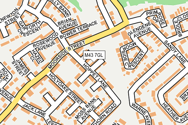 M43 7GL map - OS OpenMap – Local (Ordnance Survey)