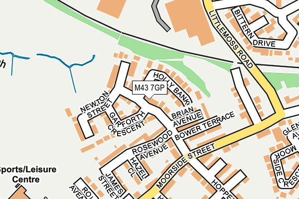M43 7GP map - OS OpenMap – Local (Ordnance Survey)
