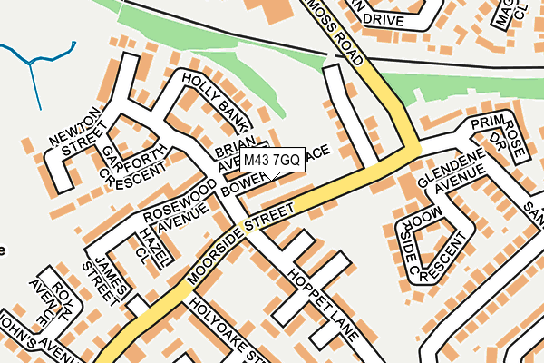 M43 7GQ map - OS OpenMap – Local (Ordnance Survey)