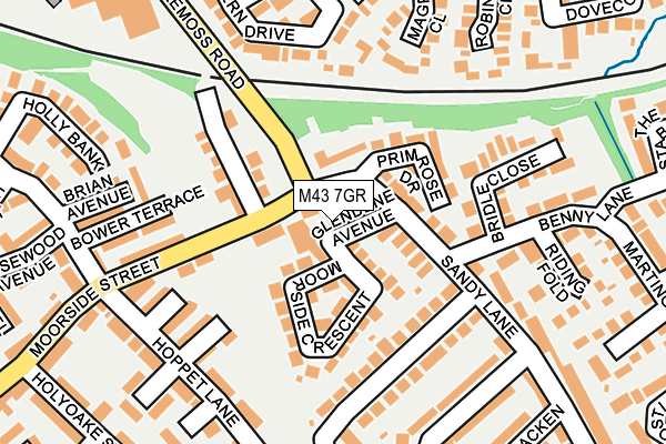 M43 7GR map - OS OpenMap – Local (Ordnance Survey)