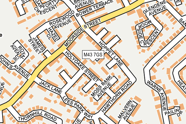 M43 7GS map - OS OpenMap – Local (Ordnance Survey)