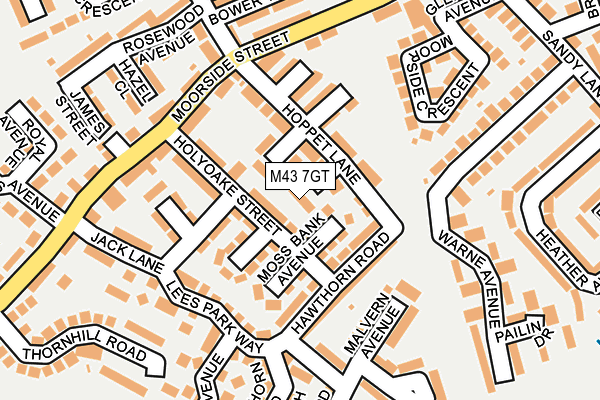 M43 7GT map - OS OpenMap – Local (Ordnance Survey)