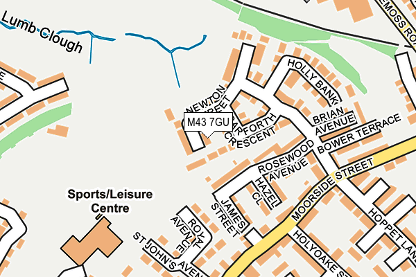 M43 7GU map - OS OpenMap – Local (Ordnance Survey)