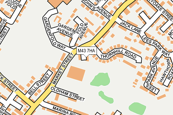 M43 7HA map - OS OpenMap – Local (Ordnance Survey)