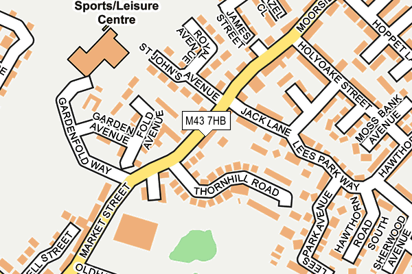 M43 7HB map - OS OpenMap – Local (Ordnance Survey)