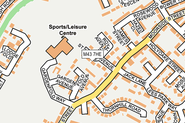 M43 7HE map - OS OpenMap – Local (Ordnance Survey)