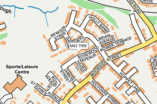M43 7HW map - OS OpenMap – Local (Ordnance Survey)