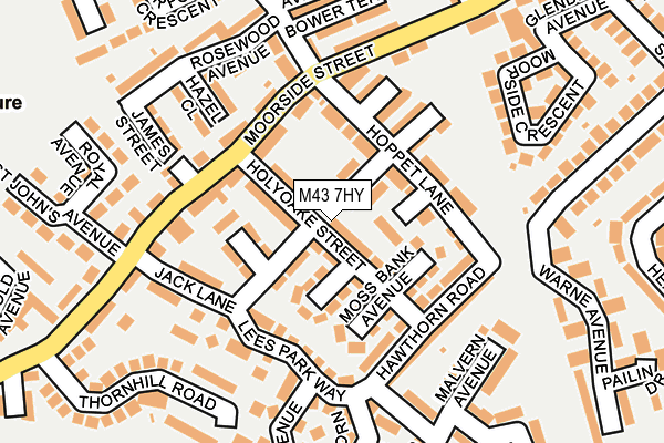 M43 7HY map - OS OpenMap – Local (Ordnance Survey)