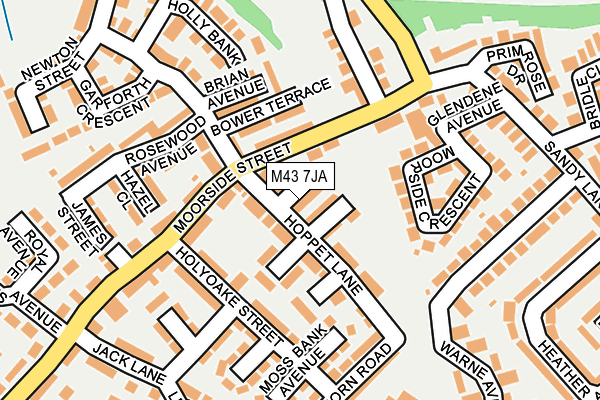 M43 7JA map - OS OpenMap – Local (Ordnance Survey)
