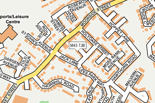 M43 7JB map - OS OpenMap – Local (Ordnance Survey)