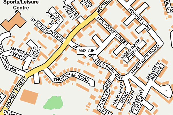 M43 7JE map - OS OpenMap – Local (Ordnance Survey)