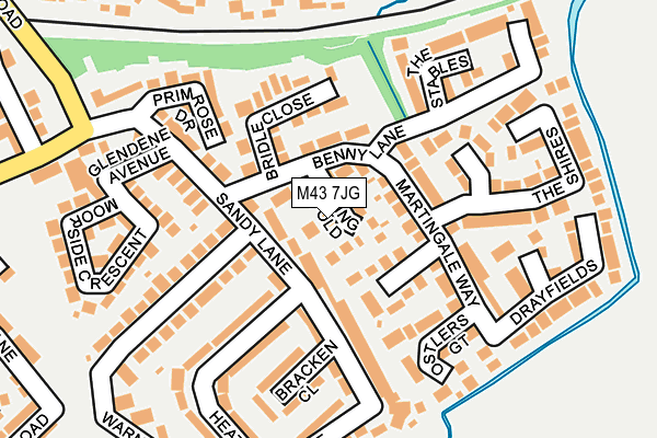 M43 7JG map - OS OpenMap – Local (Ordnance Survey)