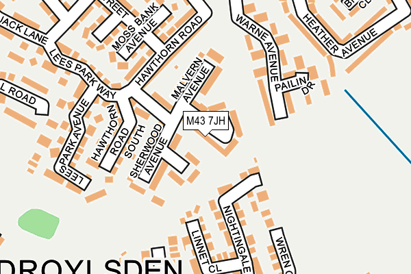 M43 7JH map - OS OpenMap – Local (Ordnance Survey)