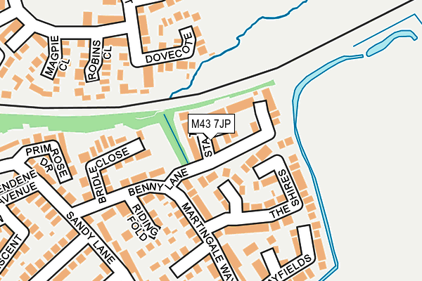 M43 7JP map - OS OpenMap – Local (Ordnance Survey)
