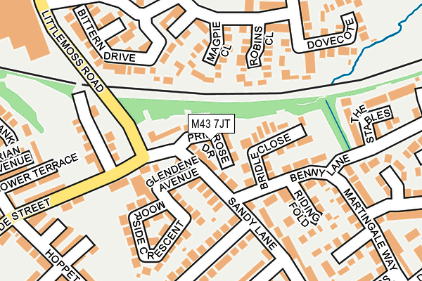 M43 7JT map - OS OpenMap – Local (Ordnance Survey)