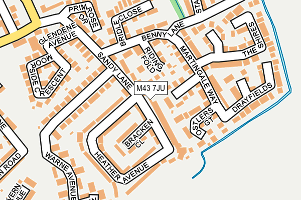 M43 7JU map - OS OpenMap – Local (Ordnance Survey)