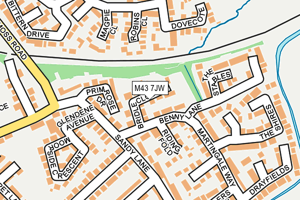 M43 7JW map - OS OpenMap – Local (Ordnance Survey)