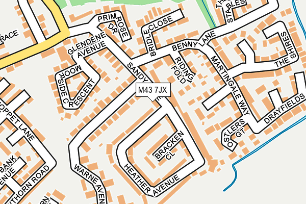 M43 7JX map - OS OpenMap – Local (Ordnance Survey)