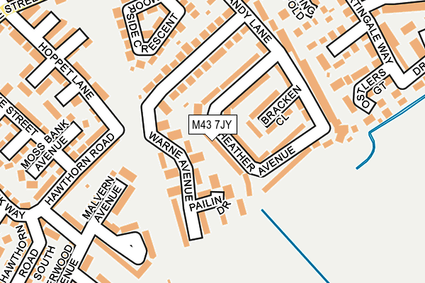 M43 7JY map - OS OpenMap – Local (Ordnance Survey)