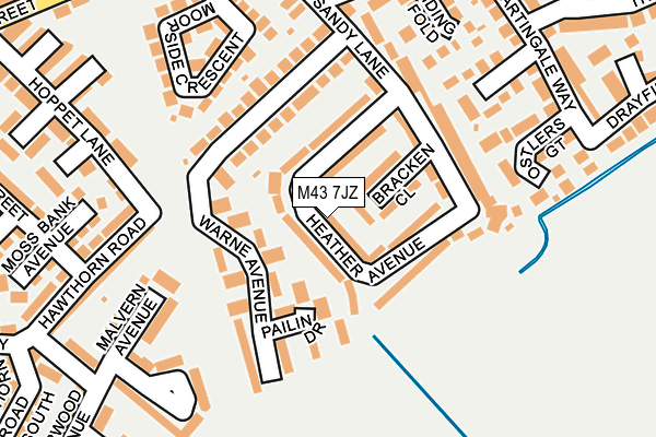 M43 7JZ map - OS OpenMap – Local (Ordnance Survey)