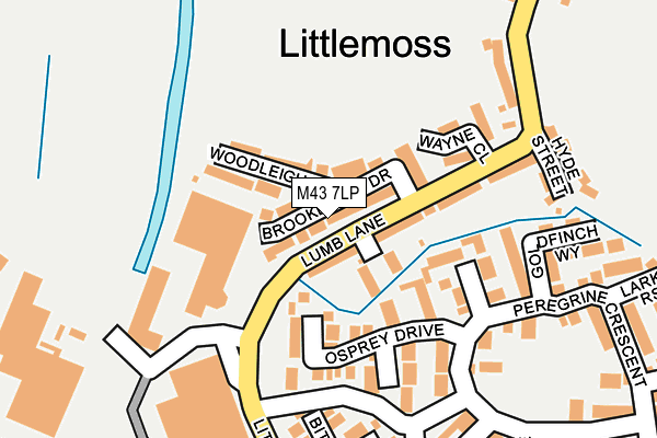 M43 7LP map - OS OpenMap – Local (Ordnance Survey)