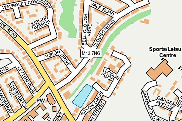 M43 7NG map - OS OpenMap – Local (Ordnance Survey)