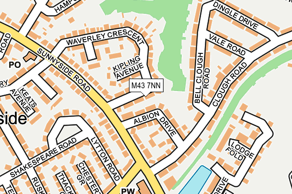 M43 7NN map - OS OpenMap – Local (Ordnance Survey)