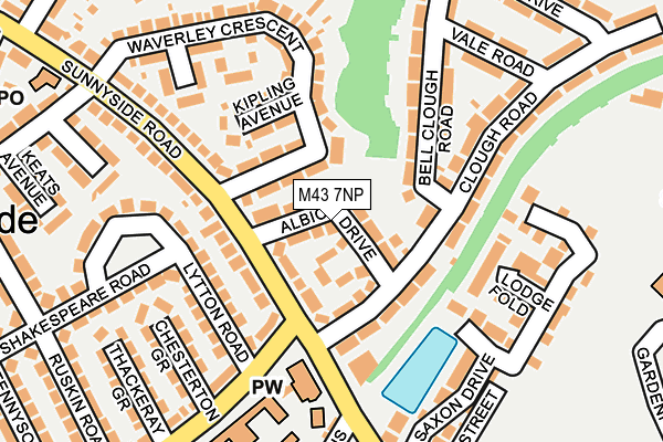 M43 7NP map - OS OpenMap – Local (Ordnance Survey)