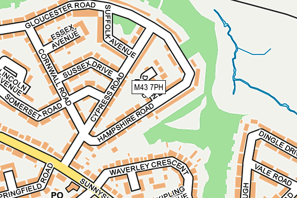 M43 7PH map - OS OpenMap – Local (Ordnance Survey)