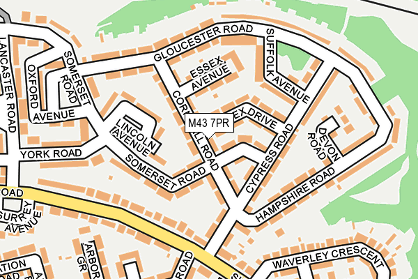 M43 7PR map - OS OpenMap – Local (Ordnance Survey)