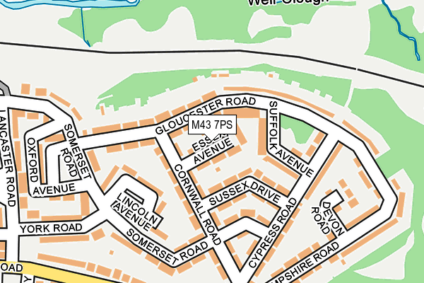 M43 7PS map - OS OpenMap – Local (Ordnance Survey)