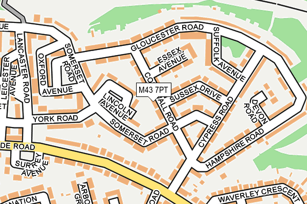M43 7PT map - OS OpenMap – Local (Ordnance Survey)