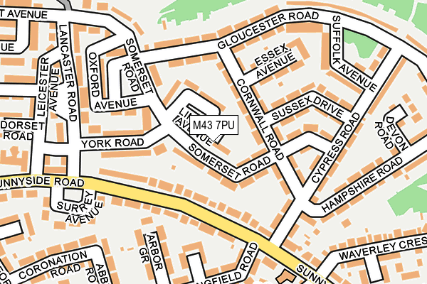 M43 7PU map - OS OpenMap – Local (Ordnance Survey)