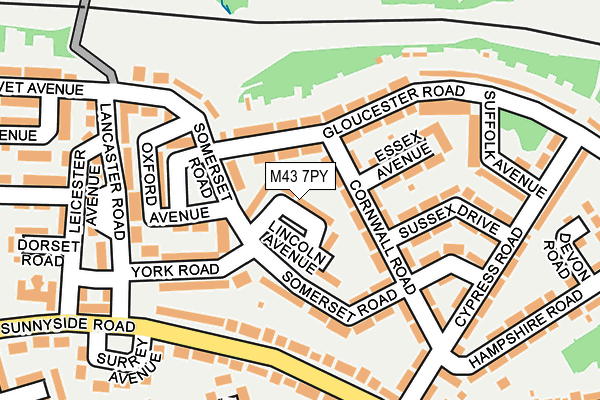 M43 7PY map - OS OpenMap – Local (Ordnance Survey)