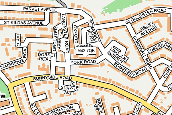 M43 7QB map - OS OpenMap – Local (Ordnance Survey)