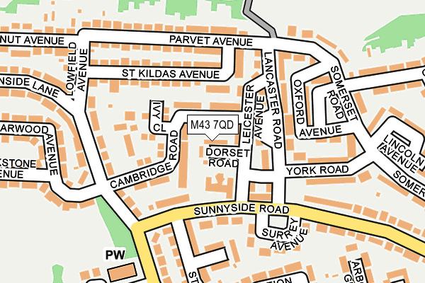 M43 7QD map - OS OpenMap – Local (Ordnance Survey)