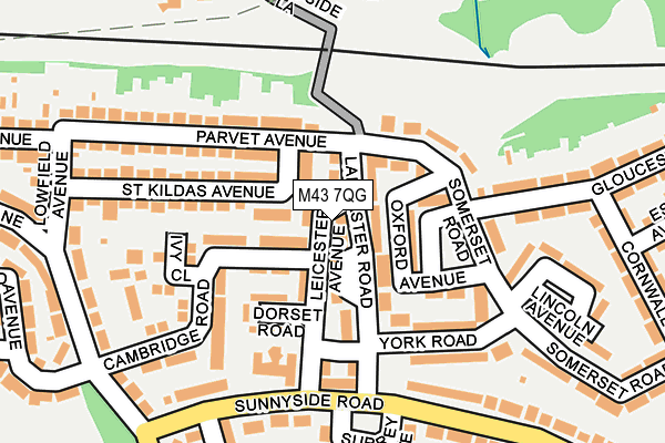 M43 7QG map - OS OpenMap – Local (Ordnance Survey)