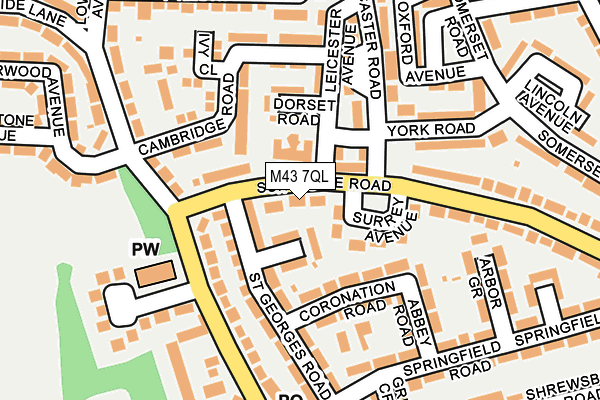 M43 7QL map - OS OpenMap – Local (Ordnance Survey)
