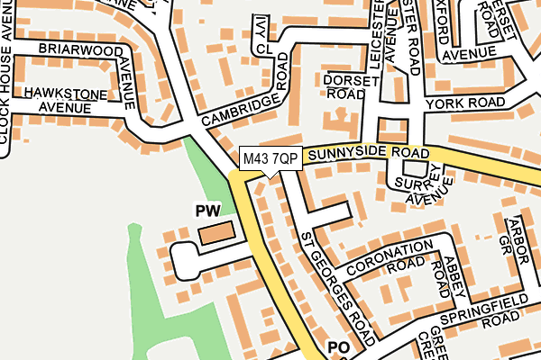 M43 7QP map - OS OpenMap – Local (Ordnance Survey)