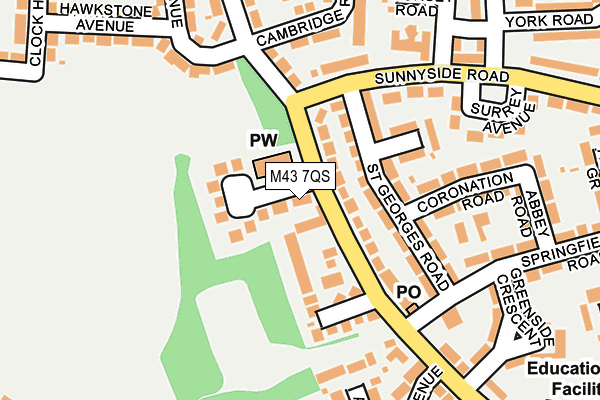 M43 7QS map - OS OpenMap – Local (Ordnance Survey)