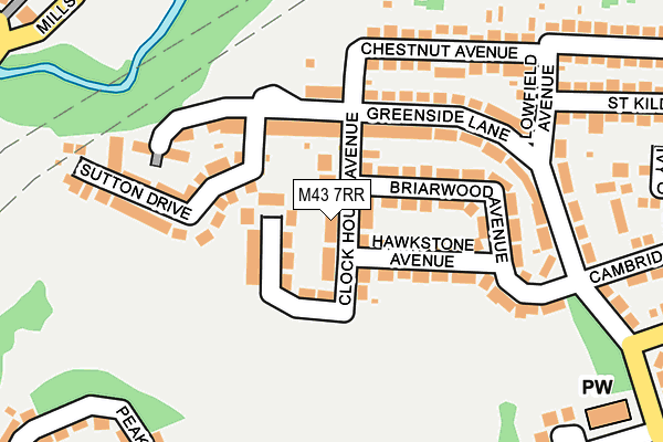 M43 7RR map - OS OpenMap – Local (Ordnance Survey)