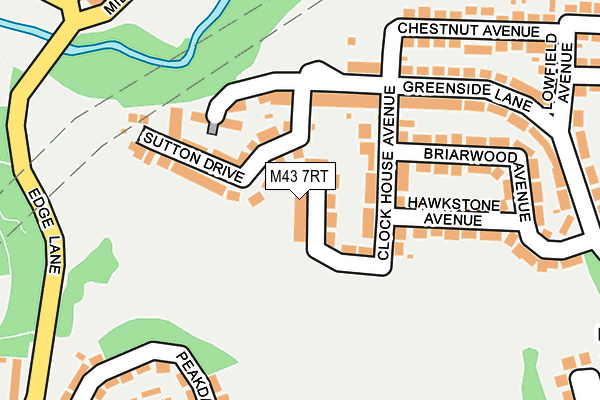 M43 7RT map - OS OpenMap – Local (Ordnance Survey)