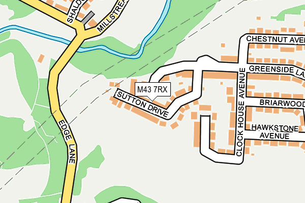 M43 7RX map - OS OpenMap – Local (Ordnance Survey)