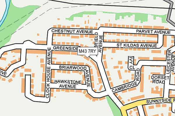 M43 7RY map - OS OpenMap – Local (Ordnance Survey)