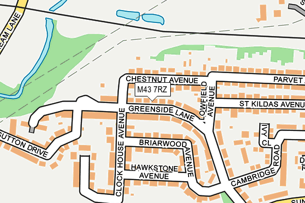 M43 7RZ map - OS OpenMap – Local (Ordnance Survey)