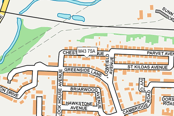 M43 7SA map - OS OpenMap – Local (Ordnance Survey)