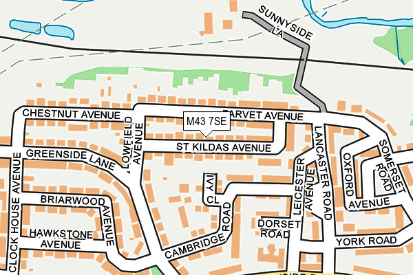 M43 7SE map - OS OpenMap – Local (Ordnance Survey)