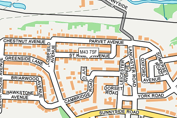M43 7SF map - OS OpenMap – Local (Ordnance Survey)