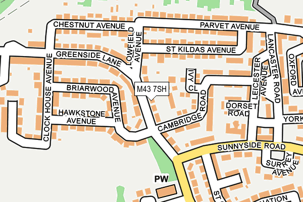 M43 7SH map - OS OpenMap – Local (Ordnance Survey)