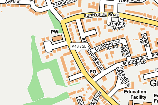 M43 7SL map - OS OpenMap – Local (Ordnance Survey)